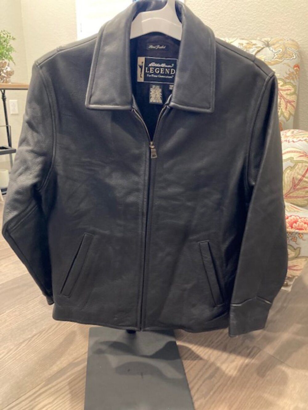 Eddie Bauer Leather Jacket in Dark Brown